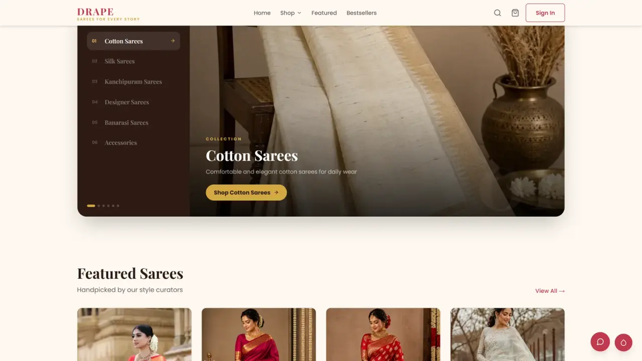 Drape: Collections, browsable by weave